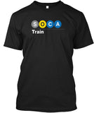 Soca Train tshirt NYC subway station icons Flatbush